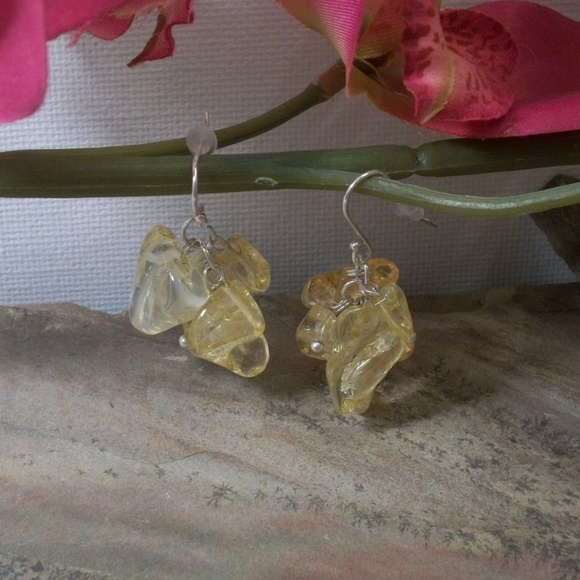 Citrine Drop Earrings & Sterling Silver - Picture 5 of 5